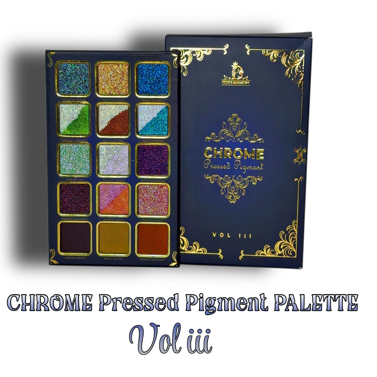Fleur & Blush | Prismatic Bloom Pressed Pigment Palette — Chrome Vol. 3