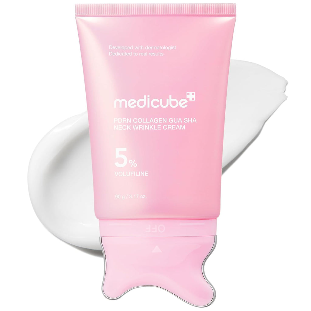 Fleur & Blush | Sculpted Bloom Neck Cream — Medicube PDRN Collagen Gua Sha