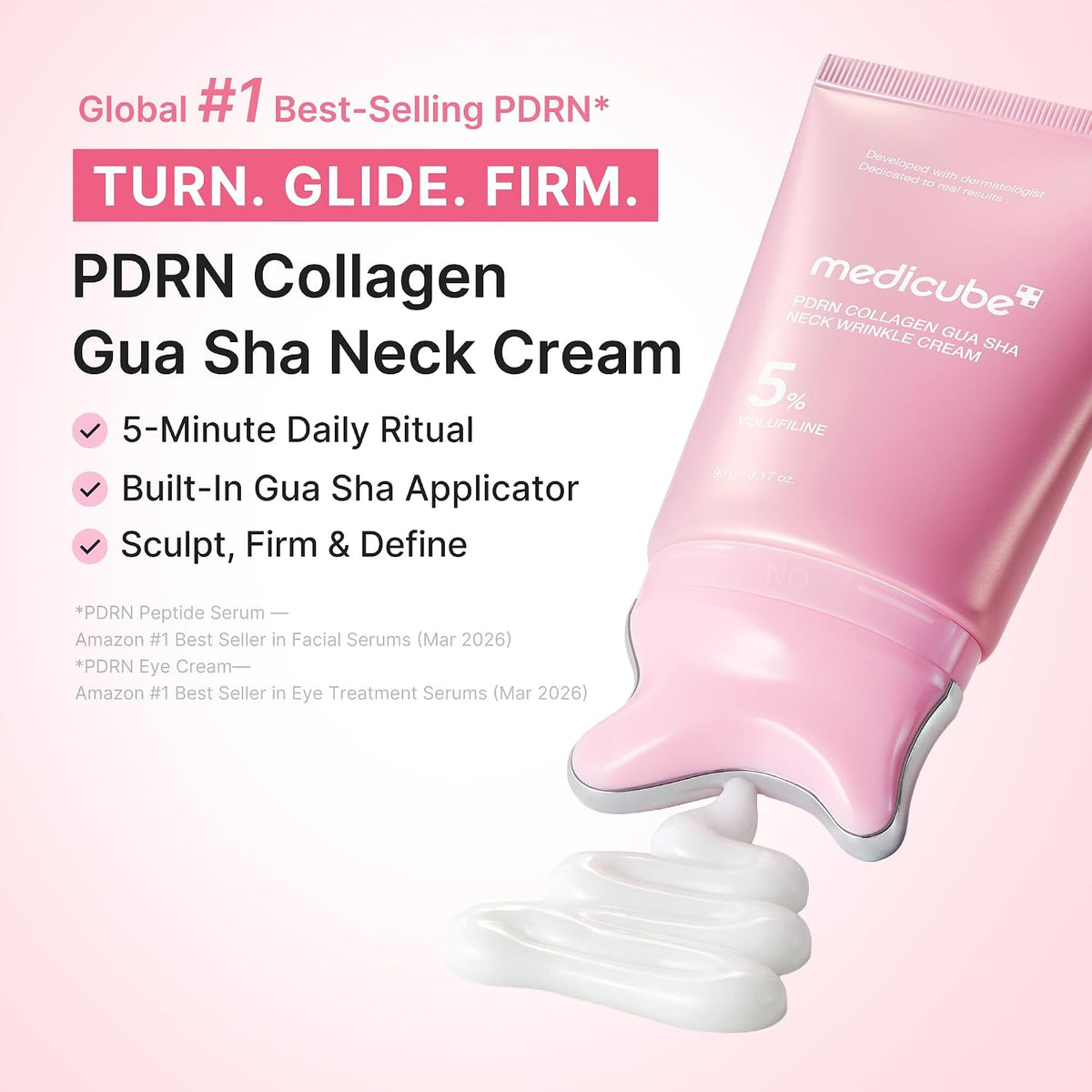 Fleur & Blush | Sculpted Bloom Neck Cream — Medicube PDRN Collagen Gua Sha