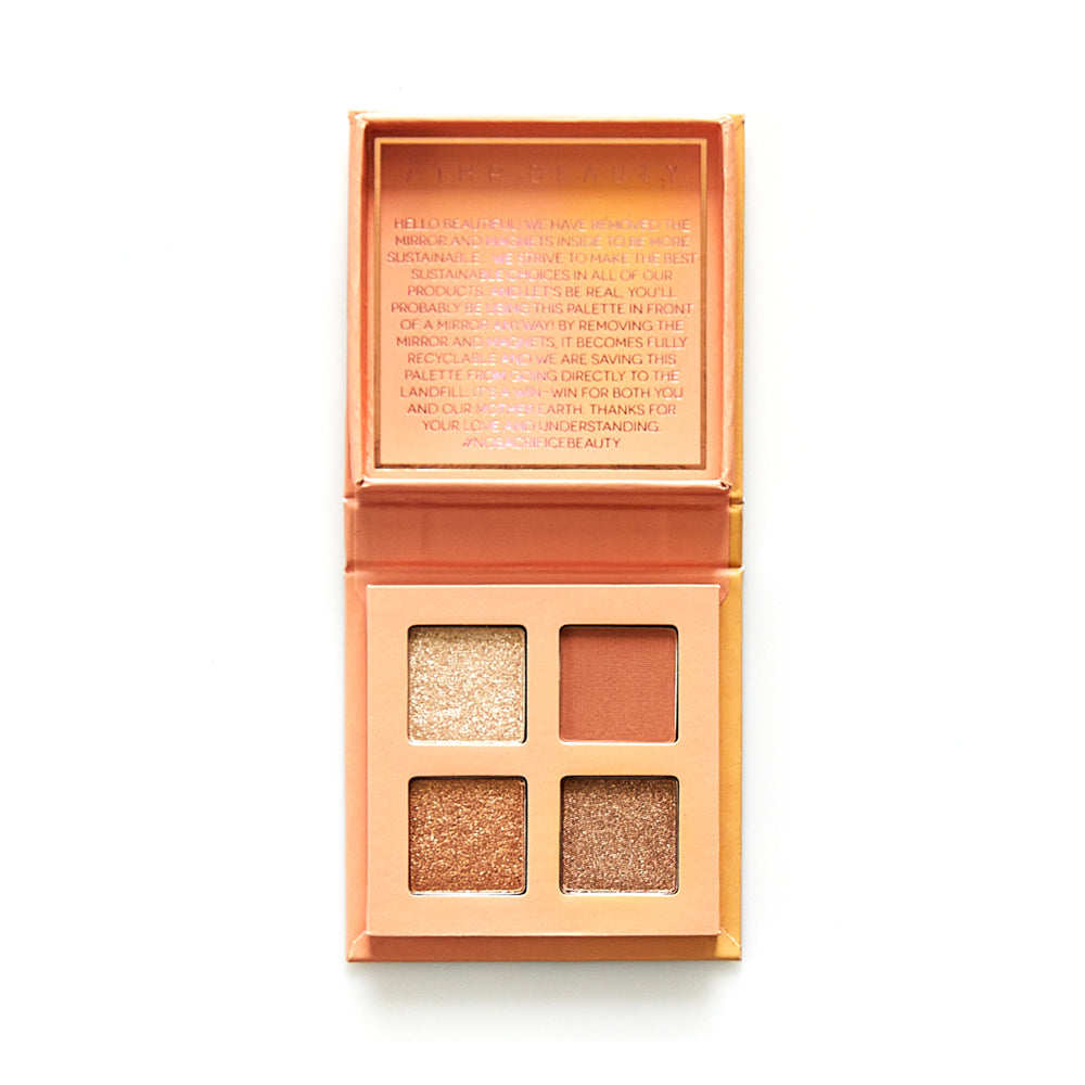 Fleur & Blush | Sunlit Bloom Eyeshadow Quad — ĀTHR Citrine Crystal