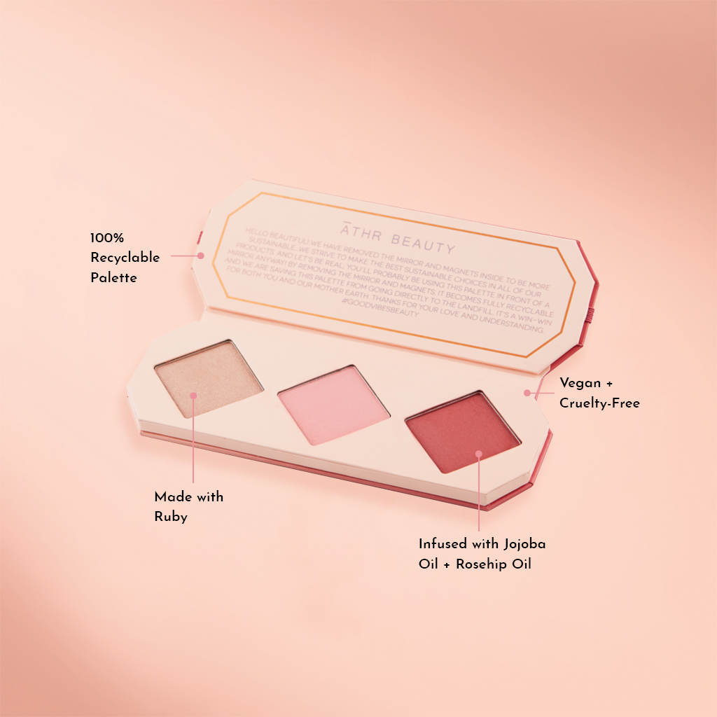 Fleur & Blush | Crystal Bloom Cheek Trio — ĀTHR Crystal Charged