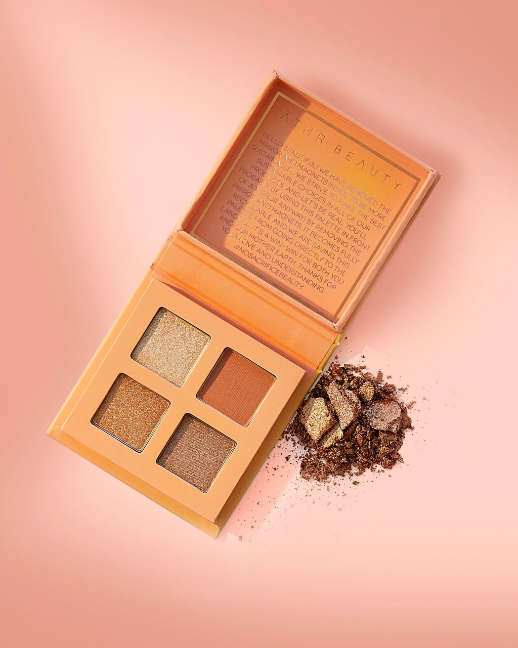 Fleur & Blush | Sunlit Bloom Eyeshadow Quad — ĀTHR Citrine Crystal