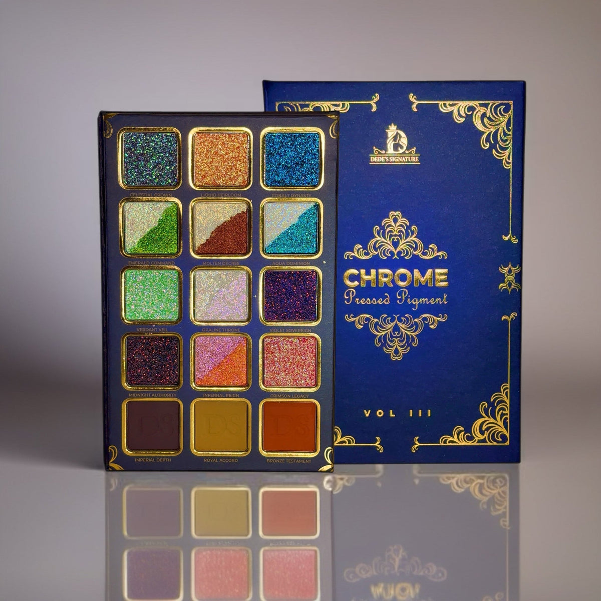 Fleur & Blush | Prismatic Bloom Pressed Pigment Palette — Chrome Vol. 3 - Fleur & Blush